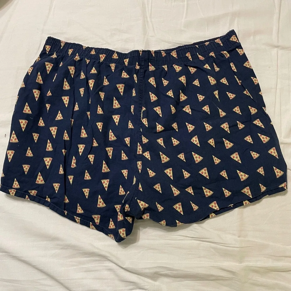 Gap Novelty Lounge Sleep Shorts Mens XL Blue Pizza Slice‎ 401672-01 Cotton